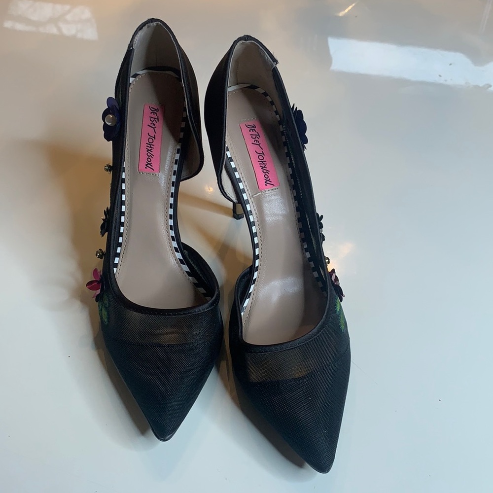 Betsey Johnson satin heels